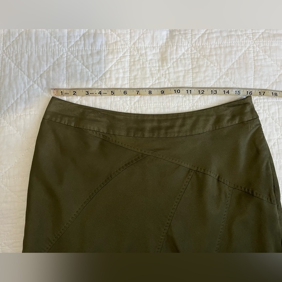 East 5th Faux Suede Midi Maxi Skirt Womens 12 Olive Green - Picture 4 of 5